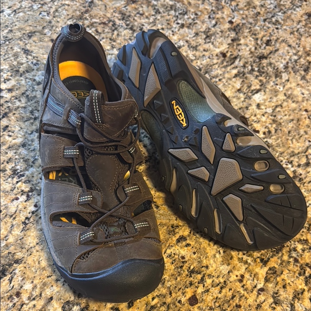 Keen Brown Sandals with Protective Toe Cap